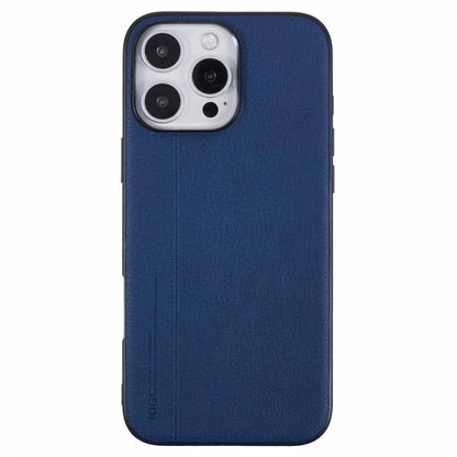 KIGC For iPhone 16 Pro Max Case Litchi Texture Leather Coated PC+TPU Phone Cover