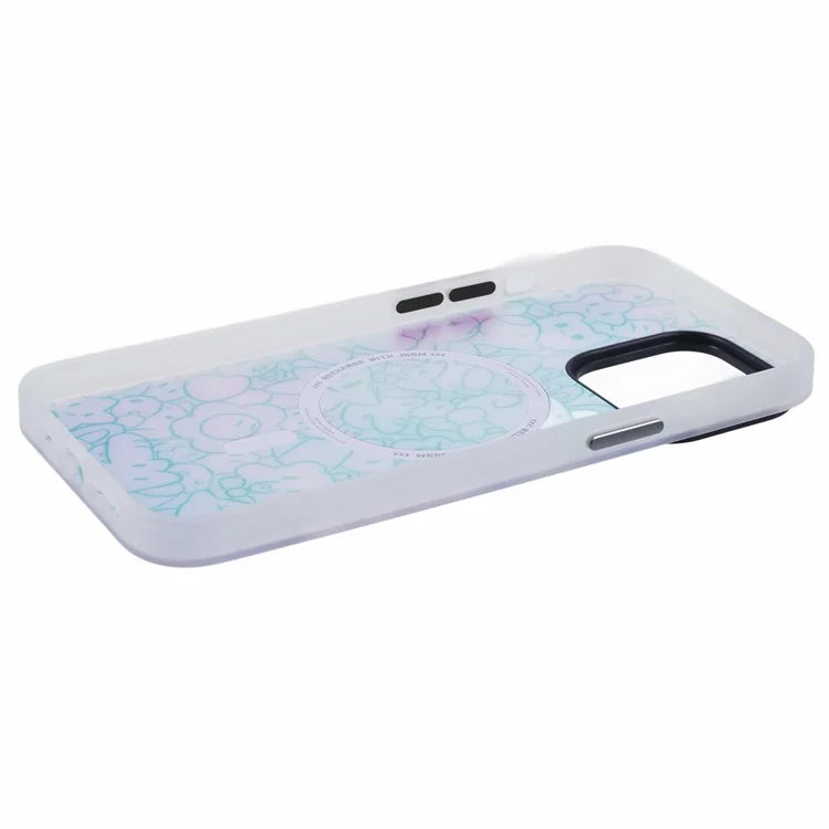 JAUCASE For iPhone 15 Pro Max Case Compatible with MagSafe Bear Pattern PC+TPU Matte Phone Cover