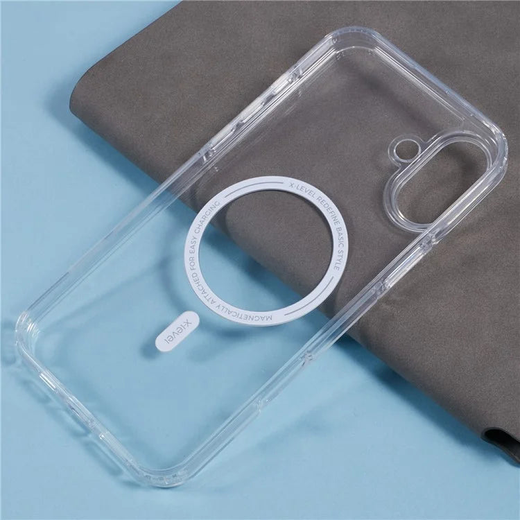 X-LEVEL Crystal Clear Series for iPhone 16 Plus Case TPU+PC Phone Cover Compatible with MagSafe