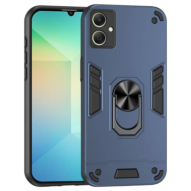 For Samsung Galaxy A06 Case PC+TPU Drop Defend Phone Cover with Ring Kickstand