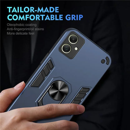 For Samsung Galaxy A06 Case PC+TPU Drop Defend Phone Cover with Ring Kickstand