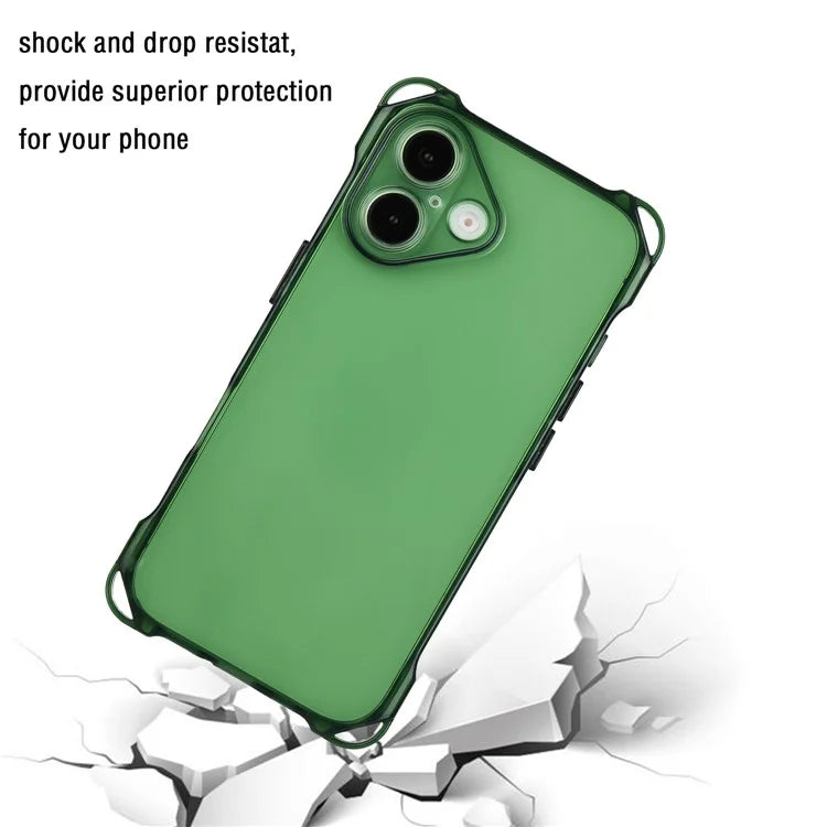 For iPhone 16 TPU Case Four Corner Drop-Proof Back Cover