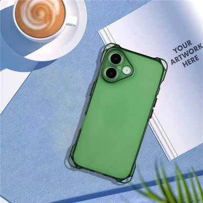 For iPhone 16 TPU Case Four Corner Drop-Proof Back Cover