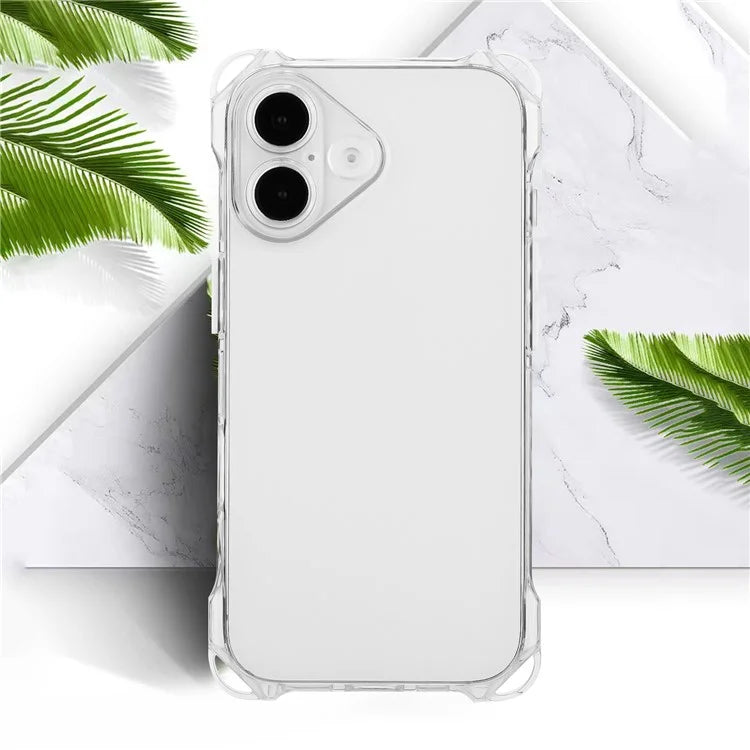 For iPhone 16 TPU Case Four Corner Drop-Proof Back Cover