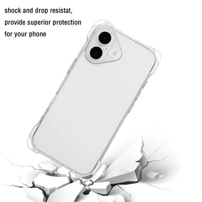 For iPhone 16 Plus TPU Case Four Corner Drop-Proof Back Cover