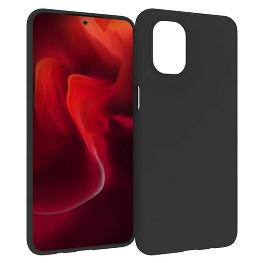 For Motorola Moto G55 5G Case Glossy Soft TPU Protective Phone Cover (Big Rear Lens Hole) - Black