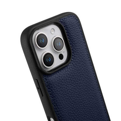 MELKCO For iPhone 16 Pro Max Case Genuine Cow Leather Coated PC Phone Cover