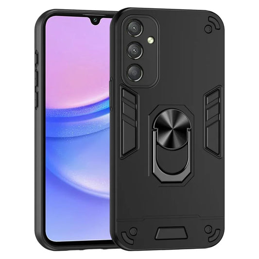For Samsung Galaxy A16 5G Case PC+TPU Drop Defend Phone Cover with Ring Kickstand