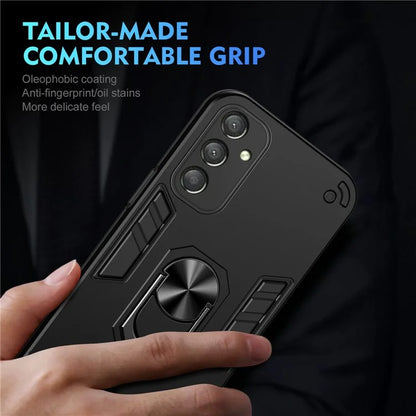 For Samsung Galaxy A16 5G Case PC+TPU Drop Defend Phone Cover with Ring Kickstand