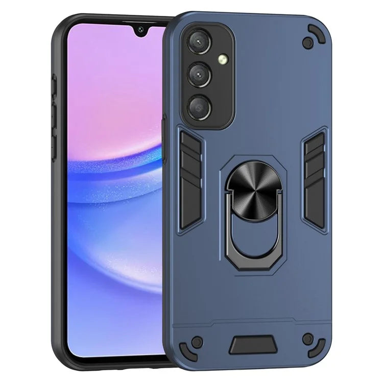 For Samsung Galaxy A16 5G Case PC+TPU Drop Defend Phone Cover with Ring Kickstand