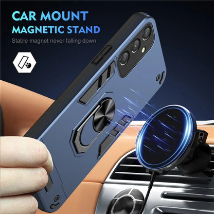 For Samsung Galaxy A16 5G Case PC+TPU Drop Defend Phone Cover with Ring Kickstand