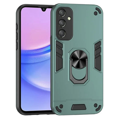 For Samsung Galaxy A16 5G Case PC+TPU Drop Defend Phone Cover with Ring Kickstand
