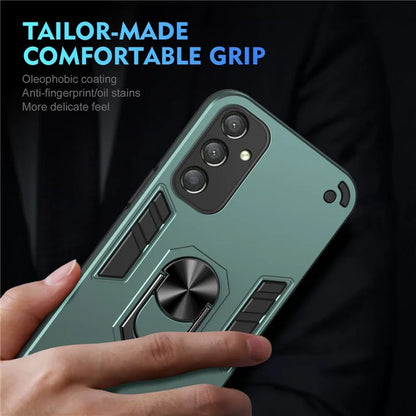 For Samsung Galaxy A16 5G Case PC+TPU Drop Defend Phone Cover with Ring Kickstand