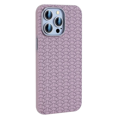 For iPhone 16 Pro Case Compatible with MagSafe Anti-Drop PU+TPU Phone Cover Geometric Pattern