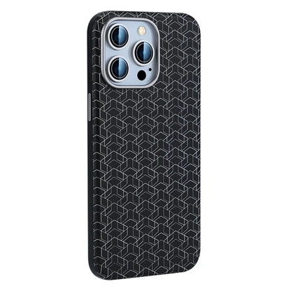 For iPhone 16 Pro Max Case Compatible with MagSafe Anti-Drop PU+TPU Phone Cover Geometric Pattern