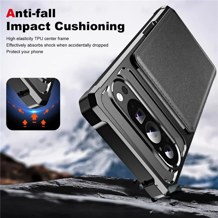 ZM11 For Google Pixel 9 Pro  /  9 Case Card Slot Kickstand PU+TPU Phone Cover