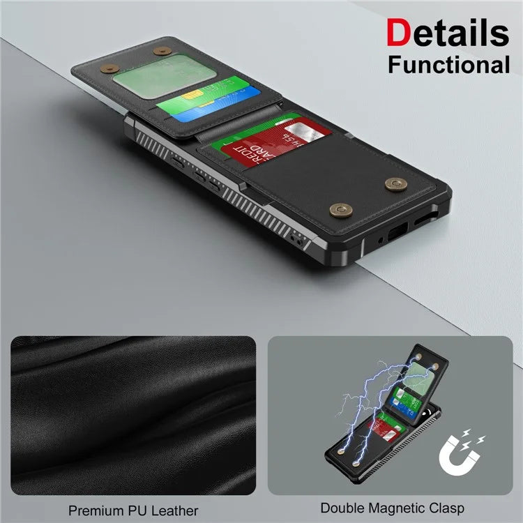 ZM11 For Google Pixel 9 Pro  /  9 Case Card Slot Kickstand PU+TPU Phone Cover
