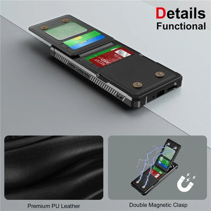 ZM11 For Google Pixel 9 Pro  /  9 Case Card Slot Kickstand PU+TPU Phone Cover