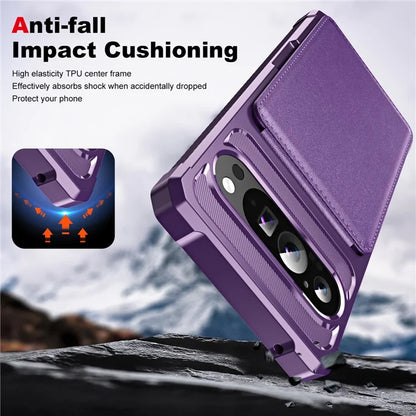 ZM11 For Google Pixel 9 Pro  /  9 Case Card Slot Kickstand PU+TPU Phone Cover