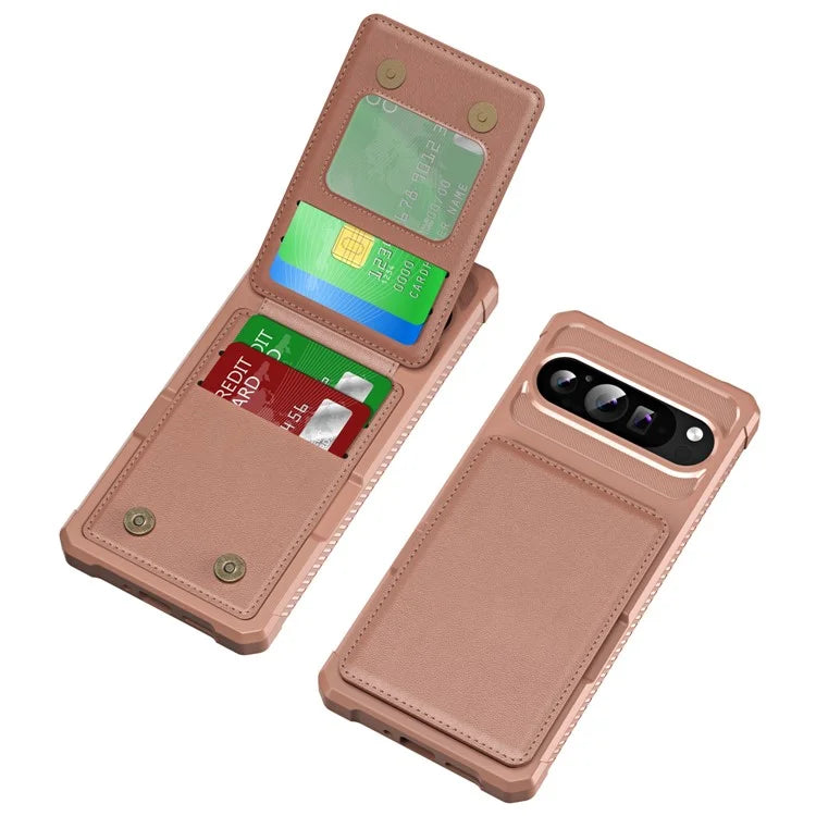 ZM11 For Google Pixel 9 Pro  /  9 Case Card Slot Kickstand PU+TPU Phone Cover