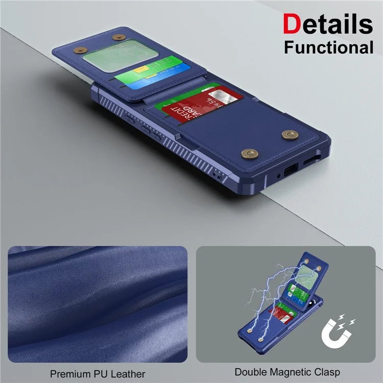 ZM11 For Google Pixel 9 Pro  /  9 Case Card Slot Kickstand PU+TPU Phone Cover