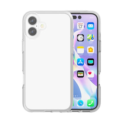 For iPhone 16 Case TPU + PC Matte Translucent Phone Back Cover