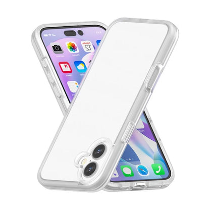 For iPhone 16 Case TPU + PC Matte Translucent Phone Back Cover