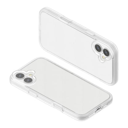 For iPhone 16 Case TPU + PC Matte Translucent Phone Back Cover