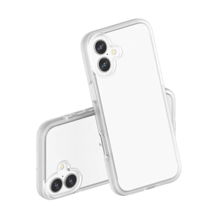 For iPhone 16 Case TPU + PC Matte Translucent Phone Back Cover
