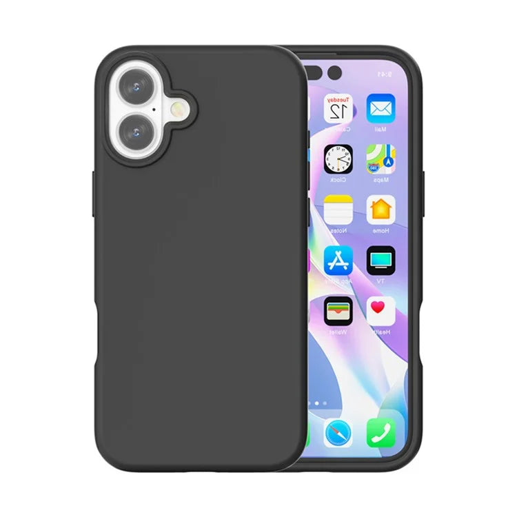 For iPhone 16 Case TPU + PC Matte Translucent Phone Back Cover