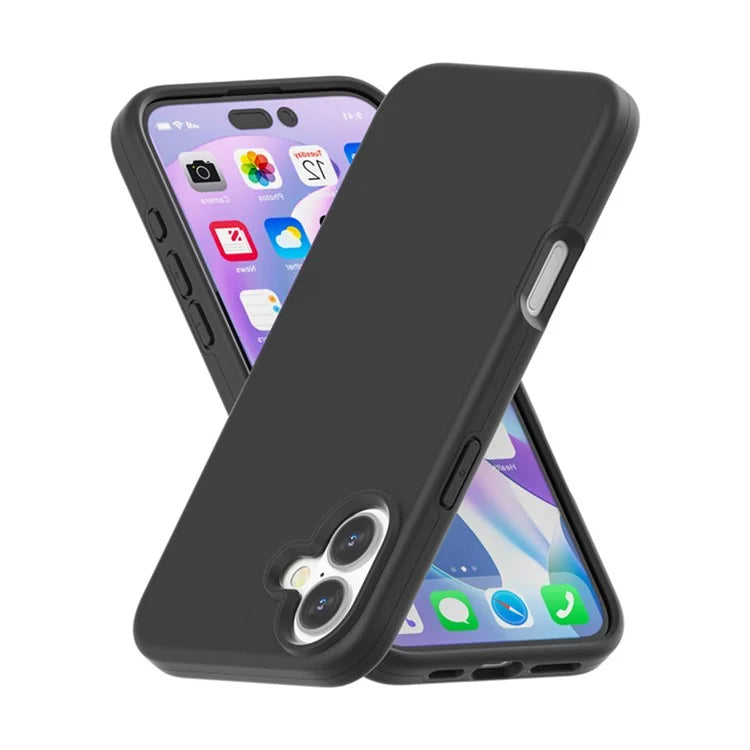 For iPhone 16 Case TPU + PC Matte Translucent Phone Back Cover