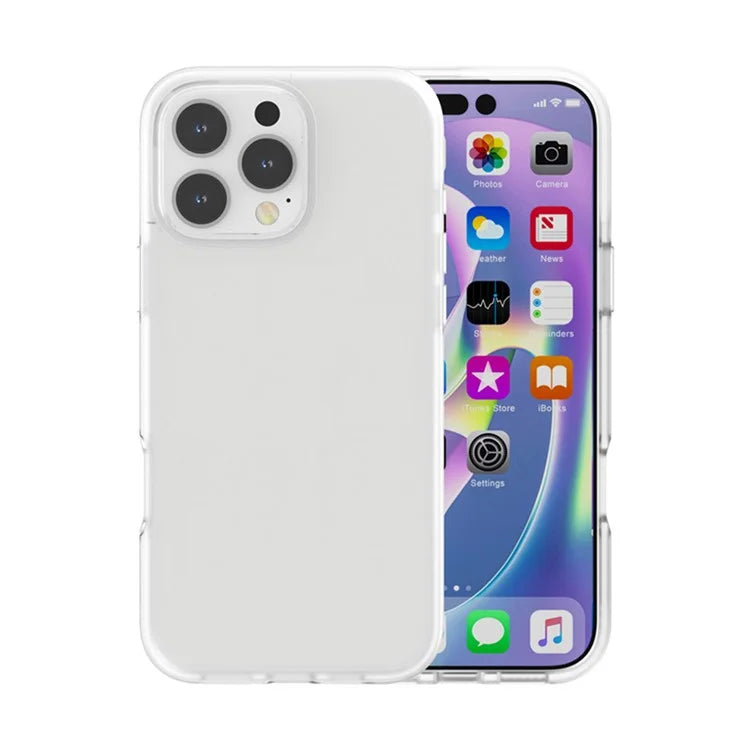 For iPhone 16 Pro Max Case TPU + PC Matte Translucent Phone Back Cover