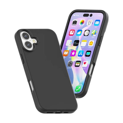 For iPhone 16 Plus Case TPU + PC Matte Translucent Phone Back Cover