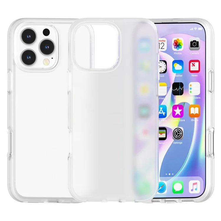 For iPhone 16 Pro Case TPU + PC Matte Translucent Phone Back Cover
