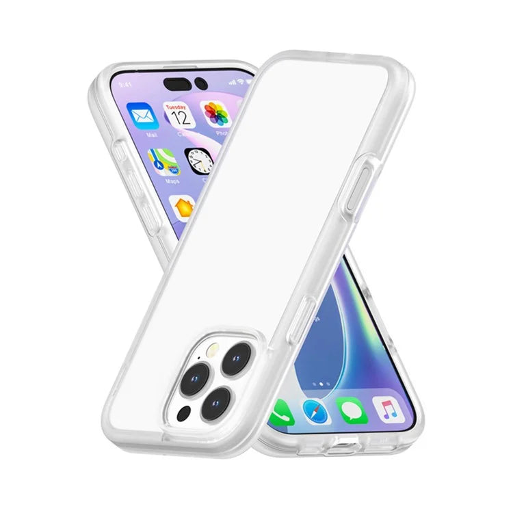 For iPhone 16 Pro Case TPU + PC Matte Translucent Phone Back Cover