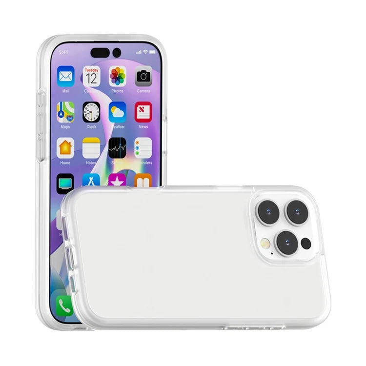 For iPhone 16 Pro Case TPU + PC Matte Translucent Phone Back Cover