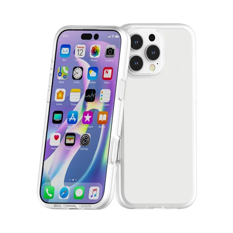 For iPhone 16 Pro Case TPU + PC Matte Translucent Phone Back Cover