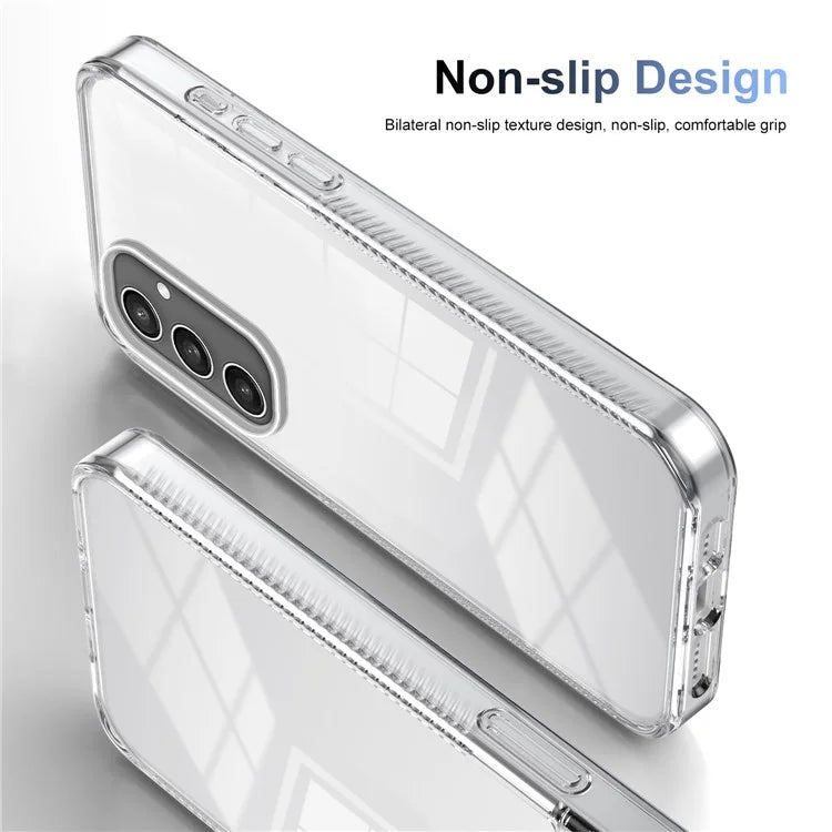For Samsung Galaxy S24 Clear Phone Case TPU PC Anti-Slip Drop-Proof Back Cover