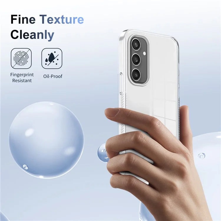 For Samsung Galaxy S24 Clear Phone Case TPU PC Anti-Slip Drop-Proof Back Cover