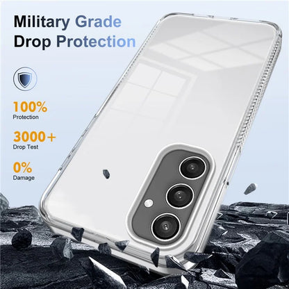 For Samsung Galaxy S24 Clear Phone Case TPU PC Anti-Slip Drop-Proof Back Cover