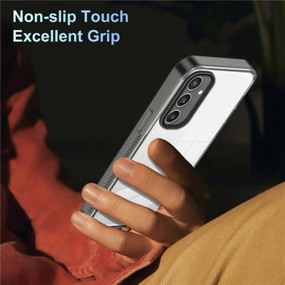 For Samsung Galaxy S24 Clear Phone Case TPU PC Anti-Slip Drop-Proof Back Cover