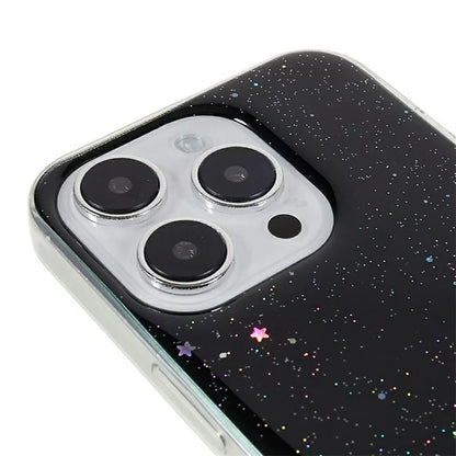 For iPhone 16 Pro Max Case Starry Sky Sparkle Epoxy Anti-Drop TPU Phone Cover