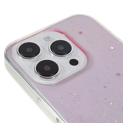 For iPhone 16 Pro Max Case Starry Sky Sparkle Epoxy Anti-Drop TPU Phone Cover