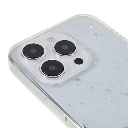For iPhone 16 Pro Max Case Starry Sky Sparkle Epoxy Anti-Drop TPU Phone Cover