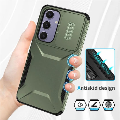 For Samsung Galaxy S24 FE Case Camshield TPU+PC Phone Cover Non-Slip Side Edge