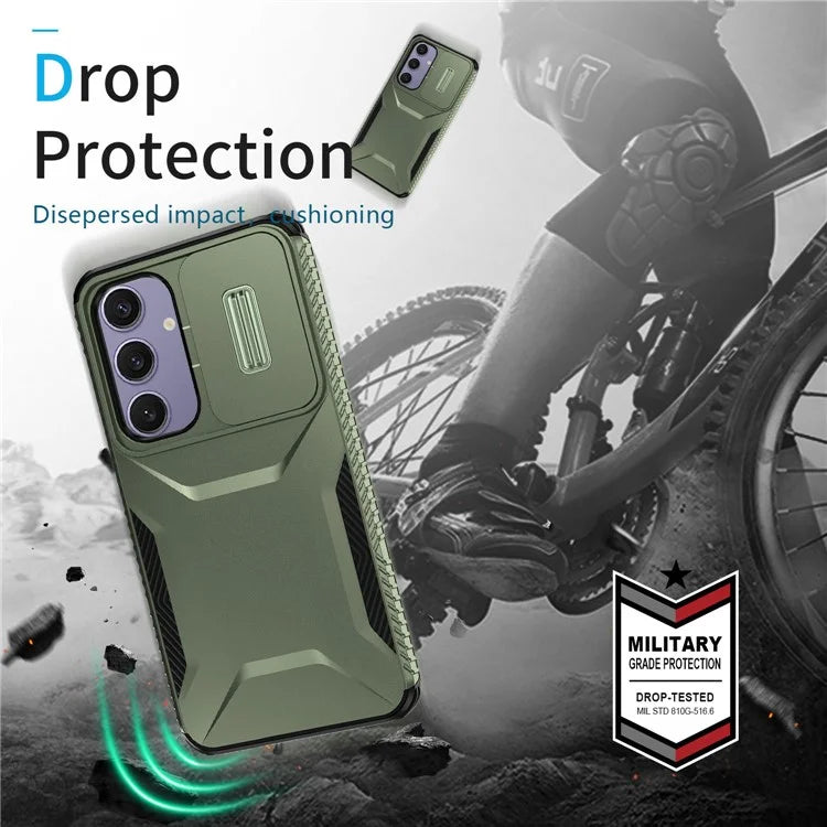For Samsung Galaxy S24 FE Case Camshield TPU+PC Phone Cover Non-Slip Side Edge