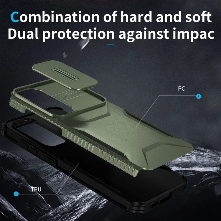 For Samsung Galaxy S24 FE Case Camshield TPU+PC Phone Cover Non-Slip Side Edge
