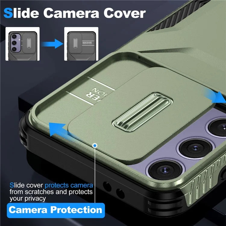 For Samsung Galaxy S24 FE Case Camshield TPU+PC Phone Cover Non-Slip Side Edge