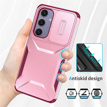 For Samsung Galaxy S24 FE Case Camshield TPU+PC Phone Cover Non-Slip Side Edge