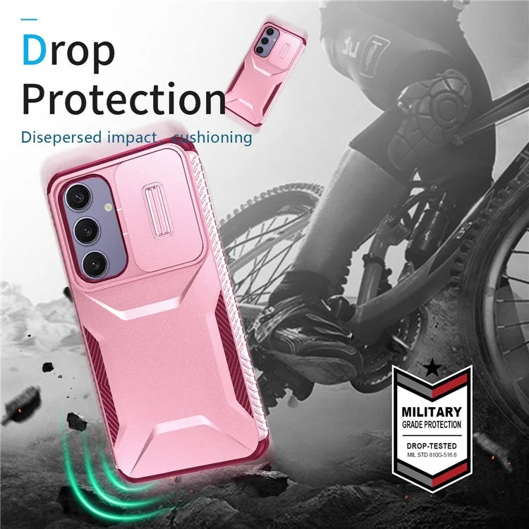 For Samsung Galaxy S24 FE Case Camshield TPU+PC Phone Cover Non-Slip Side Edge